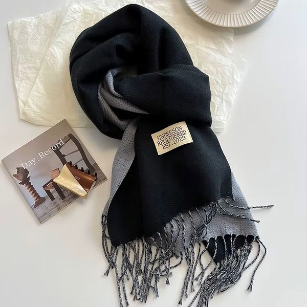 Isolde Scarf - svart/grå - 1 stk