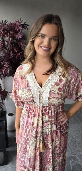 ALICANTE DRESS (  ma7526 ) - dusty rose - kun M