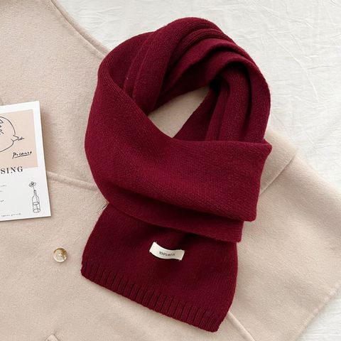 Hovedbilde NELIA WOOL SCARF – 100 % ull - burgundy