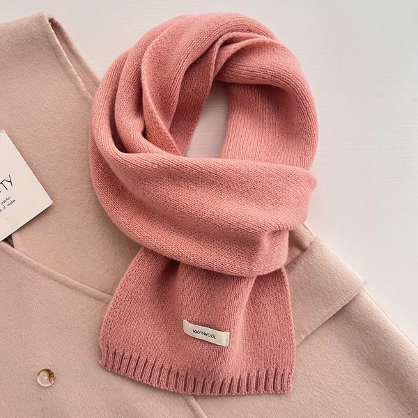 NELIA WOOL SCARF – 100 % ull - soft coral
