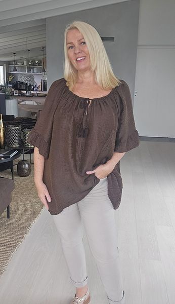 MATERA BLOUSE ( ezm25302 )  – CHOCOLAT