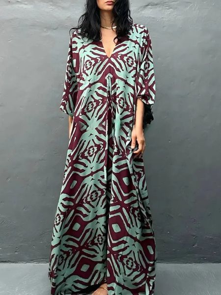 LOJA KAFTAN – BURGUNDY MINT