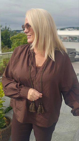 INCANTO BLOUSE - copper brown 