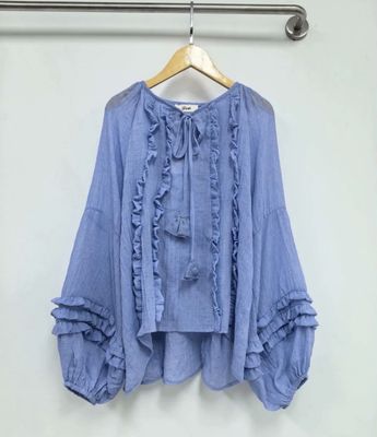 Hovedbilde ROSALINE BLOUSE (G002) ONE SIZE - Blue jean - ca ...