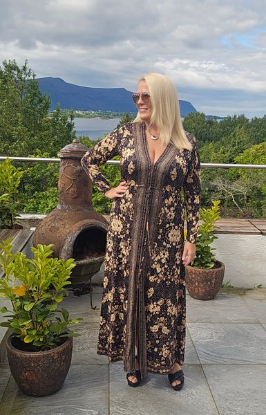 Lauren Long Dress - black/gold - ca.1 oktober levering