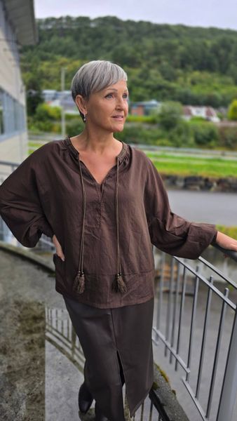 INCANTO BLOUSE - copper brown 