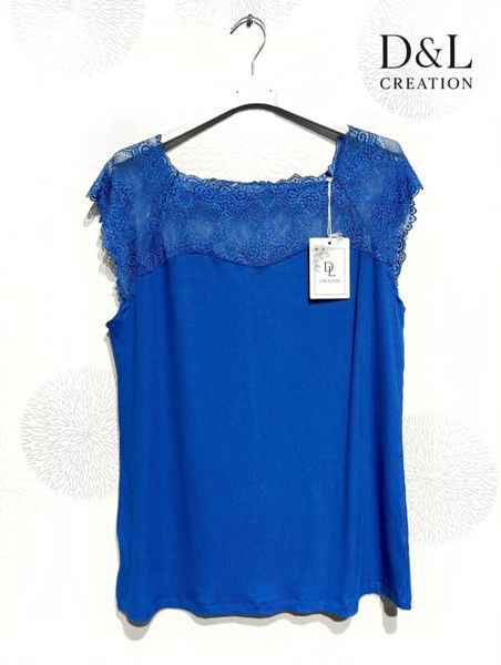 FEMME LACE TOP (BSQ6290)&nbsp;- royal blue